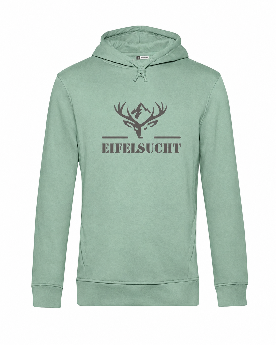 Hoodie "Auszeit" (Farbe: sage, Salbei), silber