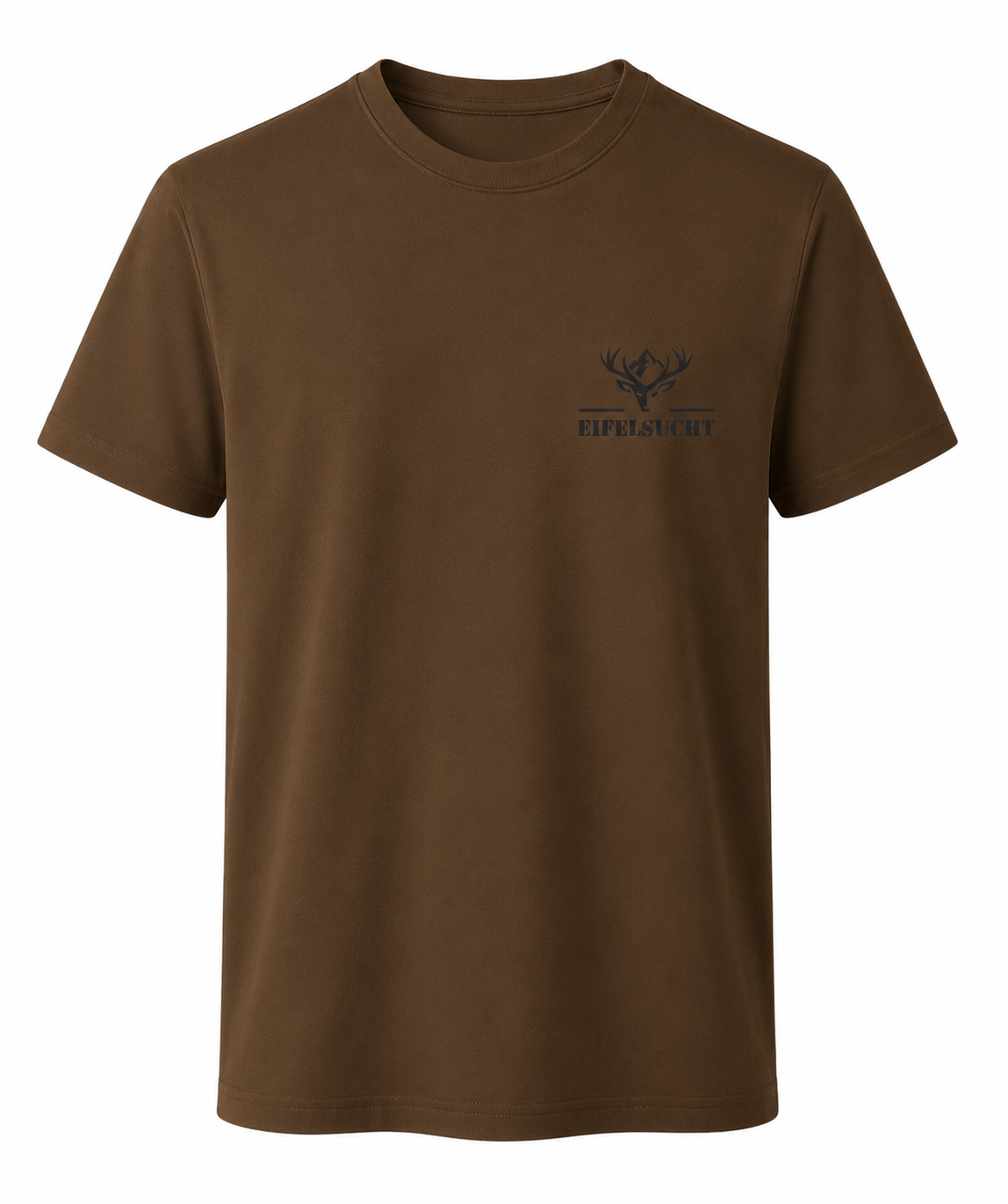 T-Shirt "Auszeit" (Farbe: schoko), schwarz
